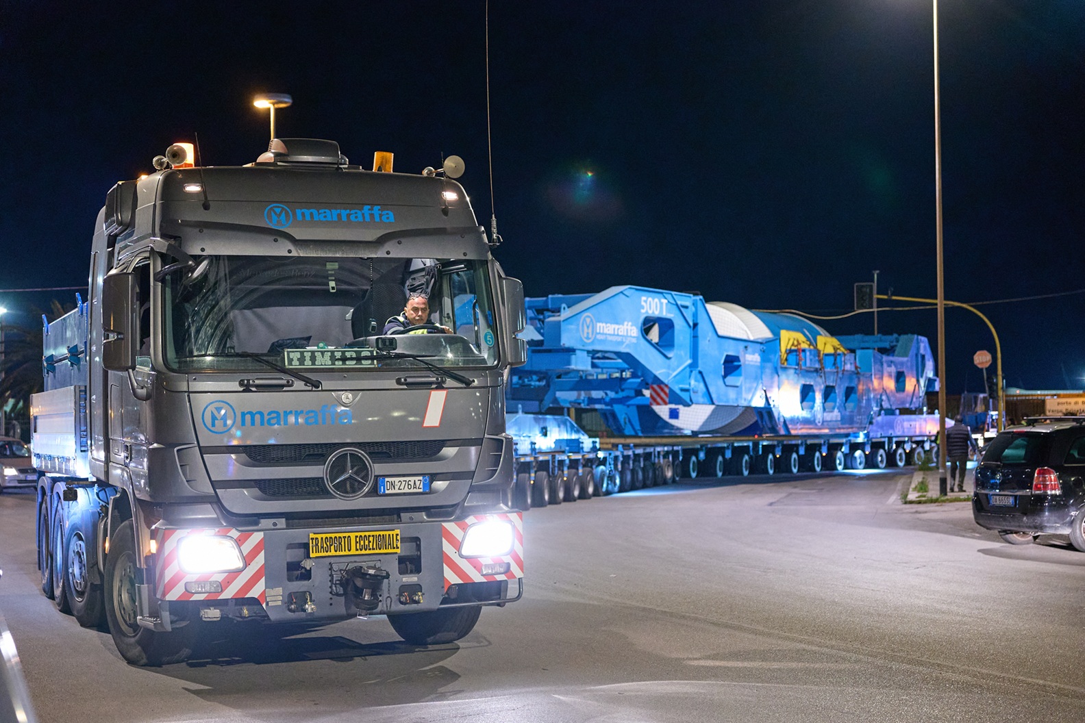 Trasporto eccezionale di uno statore da 288 ton da Genova a San Severo